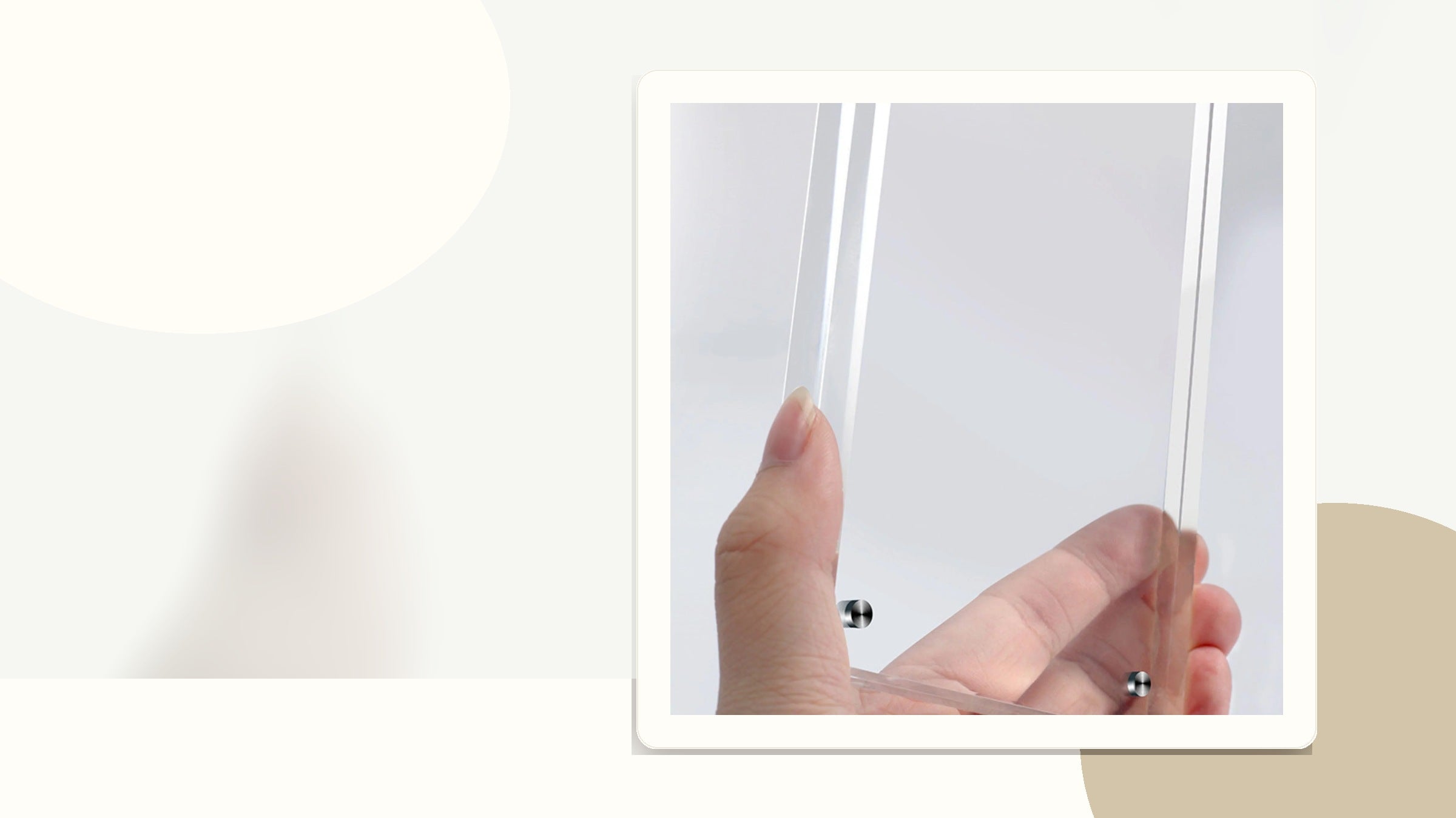 Straight corner magnetic acrylic frame for displaying pressed flowers tickets and keepsakes