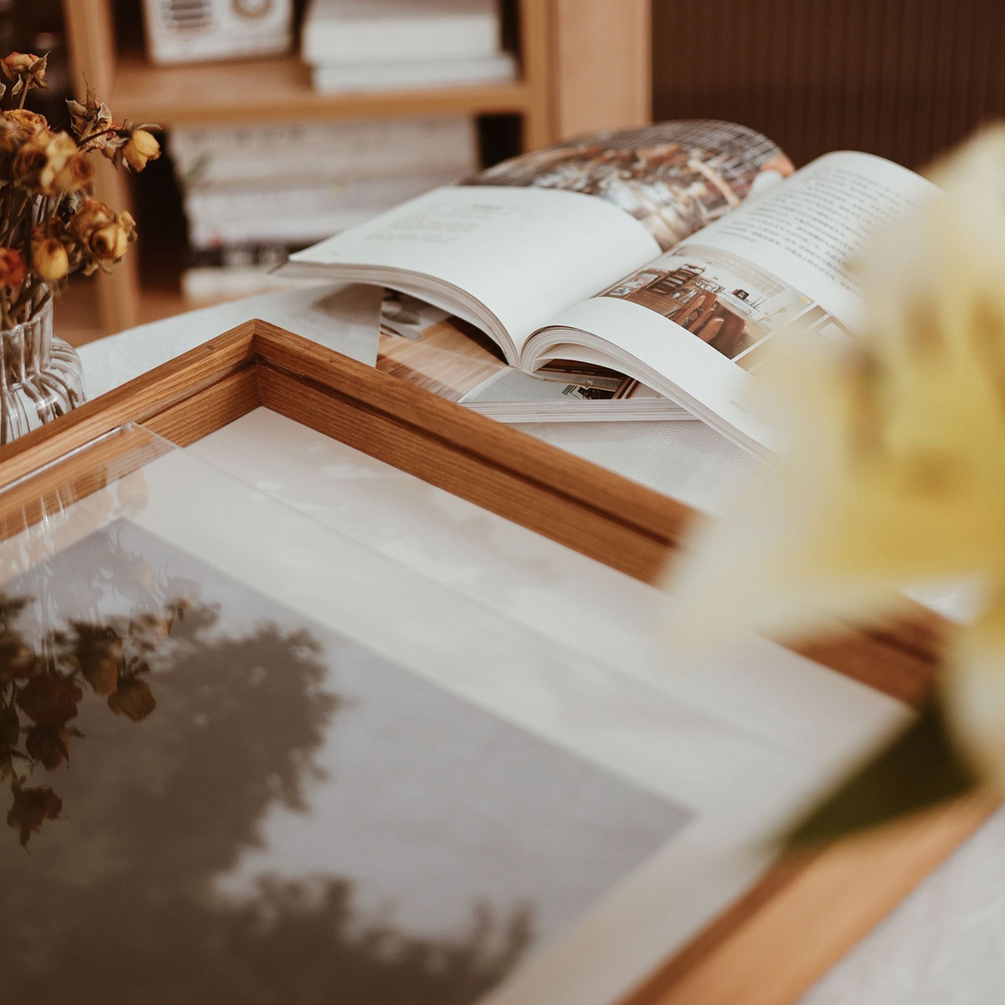 Tenon Series Large Transparent Display Frame - Various | Straight-Angle Mortise Joint Picture Frame