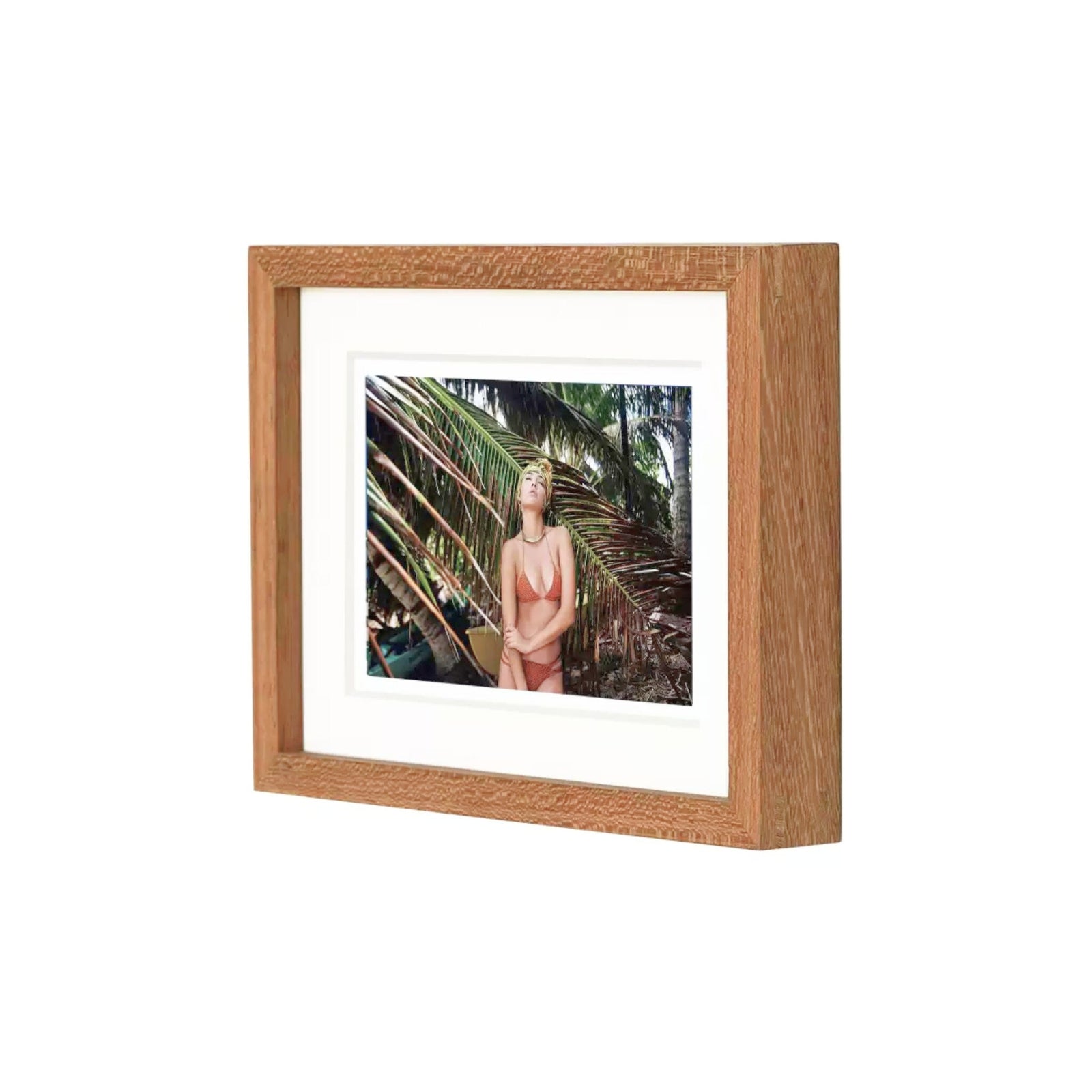 Custom Solid Wood Picture Frame in Any Size – Handmade White Ash, Teak, or Black Walnut Standard or Floating Frame