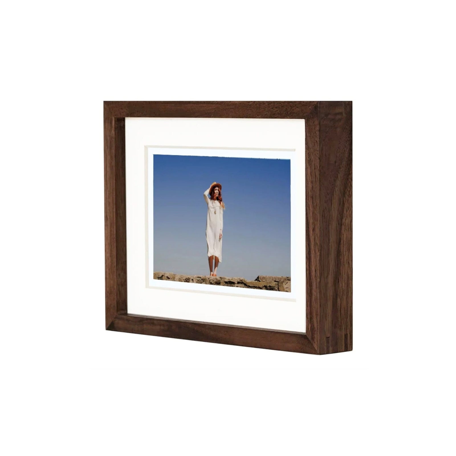 Custom Solid Wood Picture Frame in Any Size – Handmade White Ash, Teak, or Black Walnut Standard or Floating Frame
