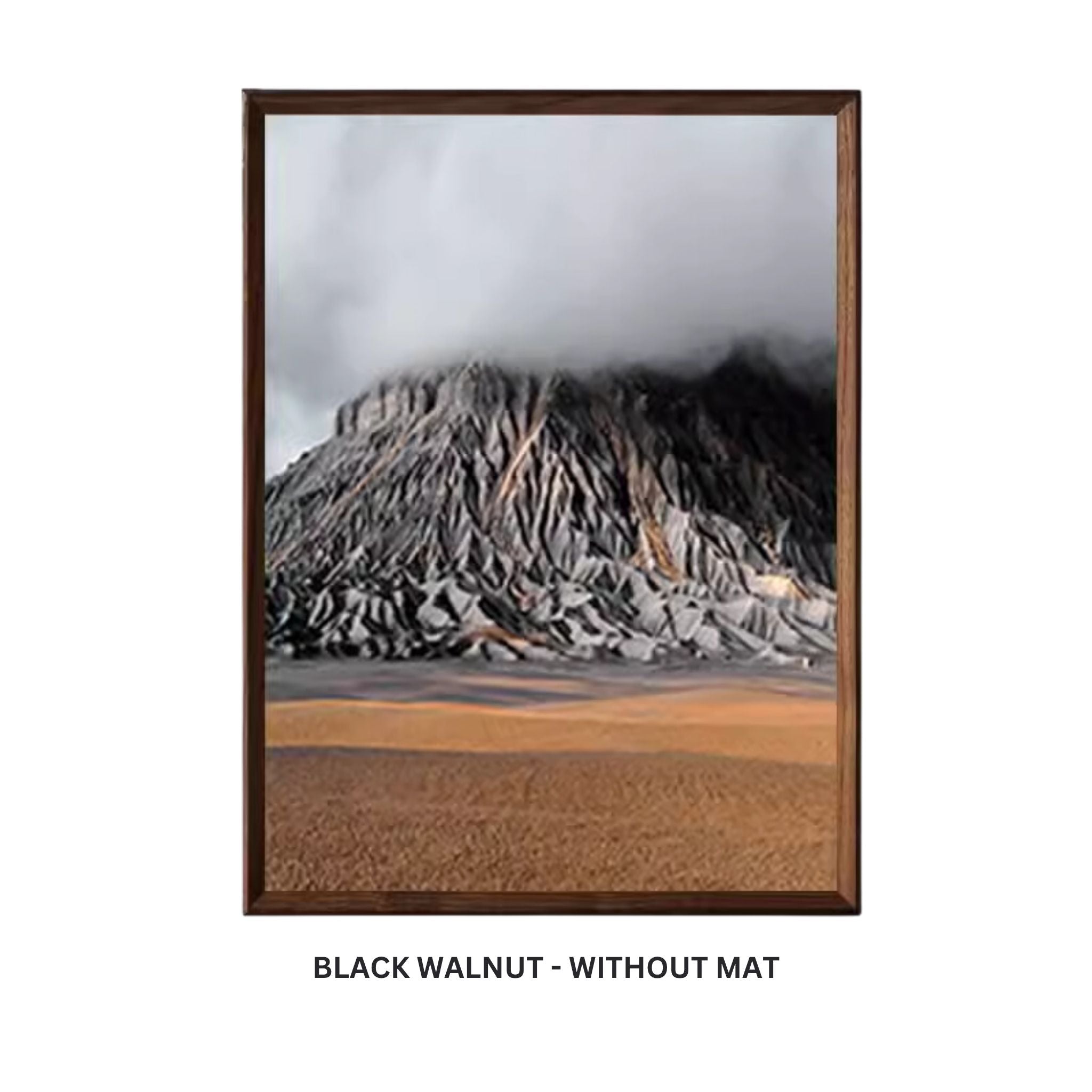 Tenon Series Large Solid Wood Picture Frame – Black Walnut | Beveled Edge Wall Hanging Display | Handcrafted Minimalist Frame