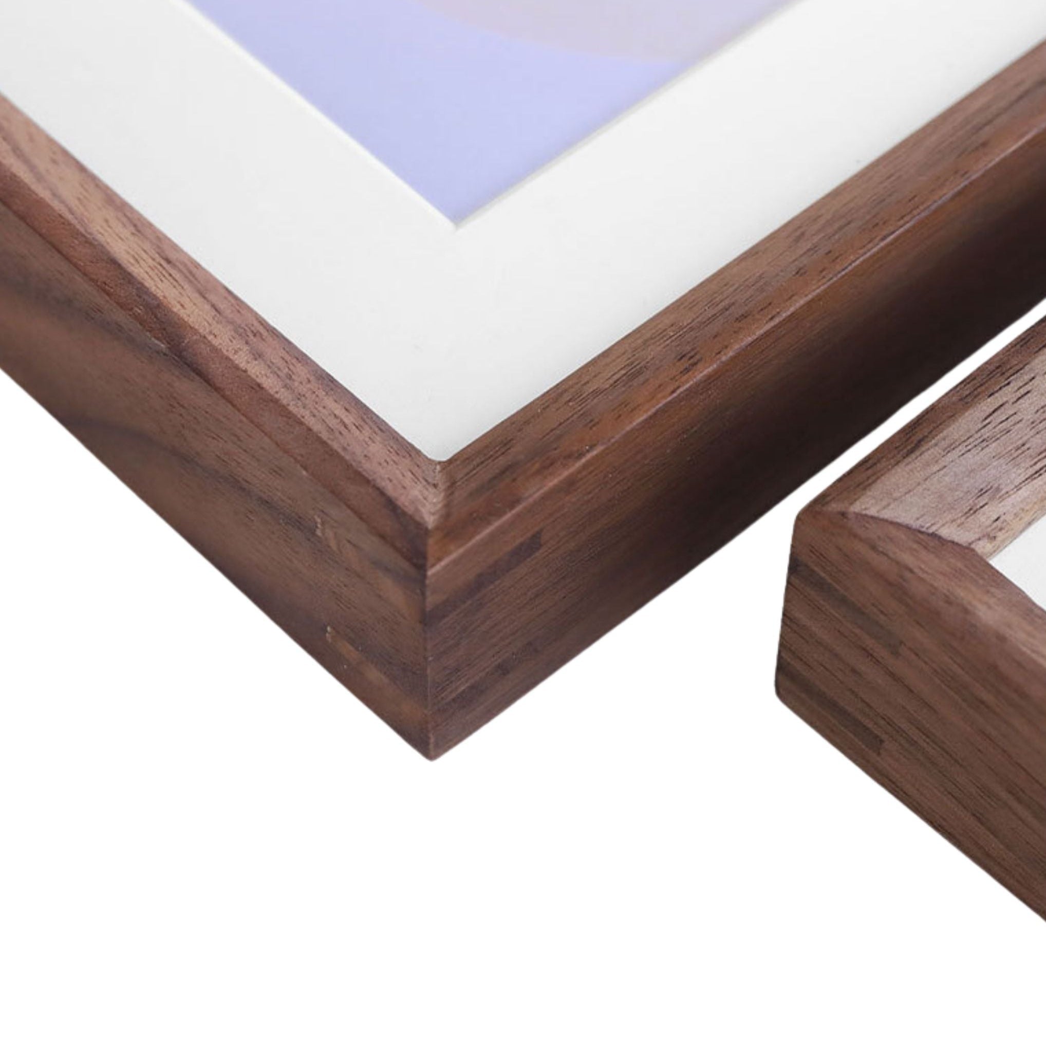 Tenon Series Large Solid Wood Picture Frame – Black Walnut | Beveled Edge Wall Hanging Display | Handcrafted Minimalist Frame