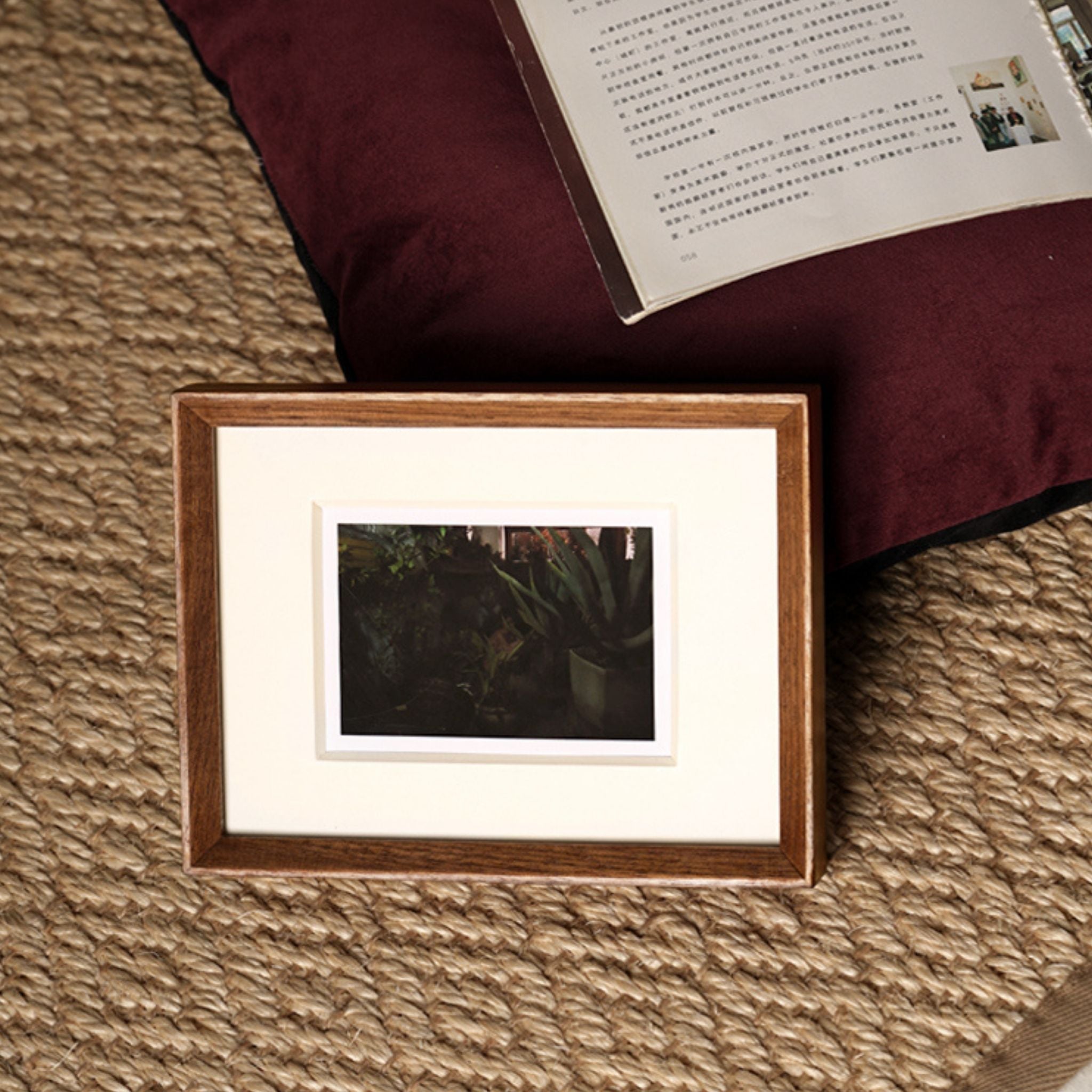 Tenon Beveled Series Solid Wood Picture Frame – Black Walnut | Beveled Edge Small Tabletop Display | Artisan Wood Frame