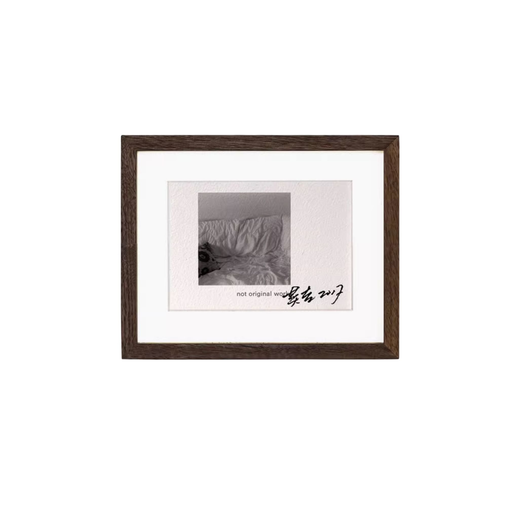 Tenon Series Small Solid Wood Picture Frame – Black Walnut | Straight Angle Tabletop Display | Minimalist Keepsake Frame