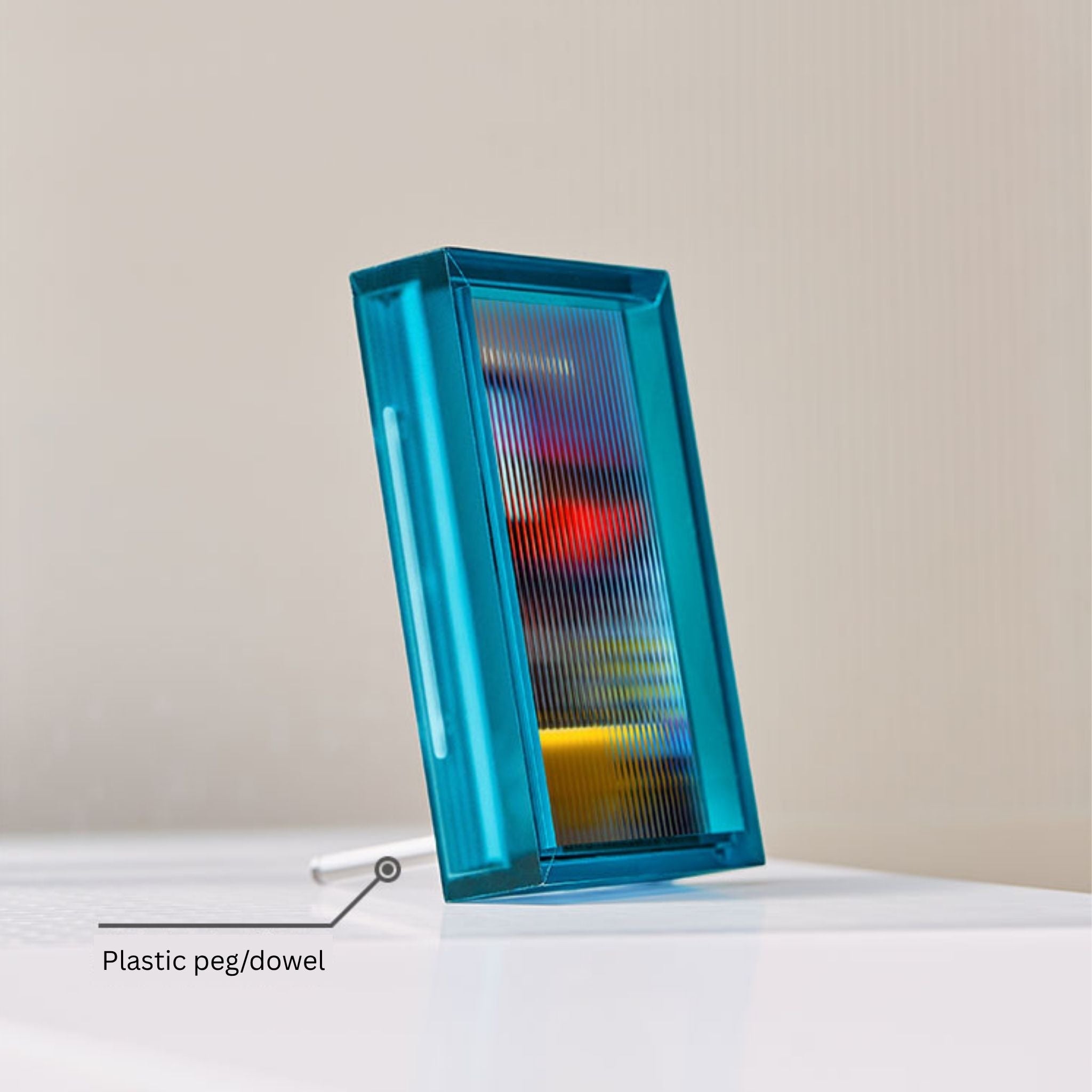 NeonEdge™ – Electric Cyan | Table-Top Blue Acrylic Wall Picture Frame