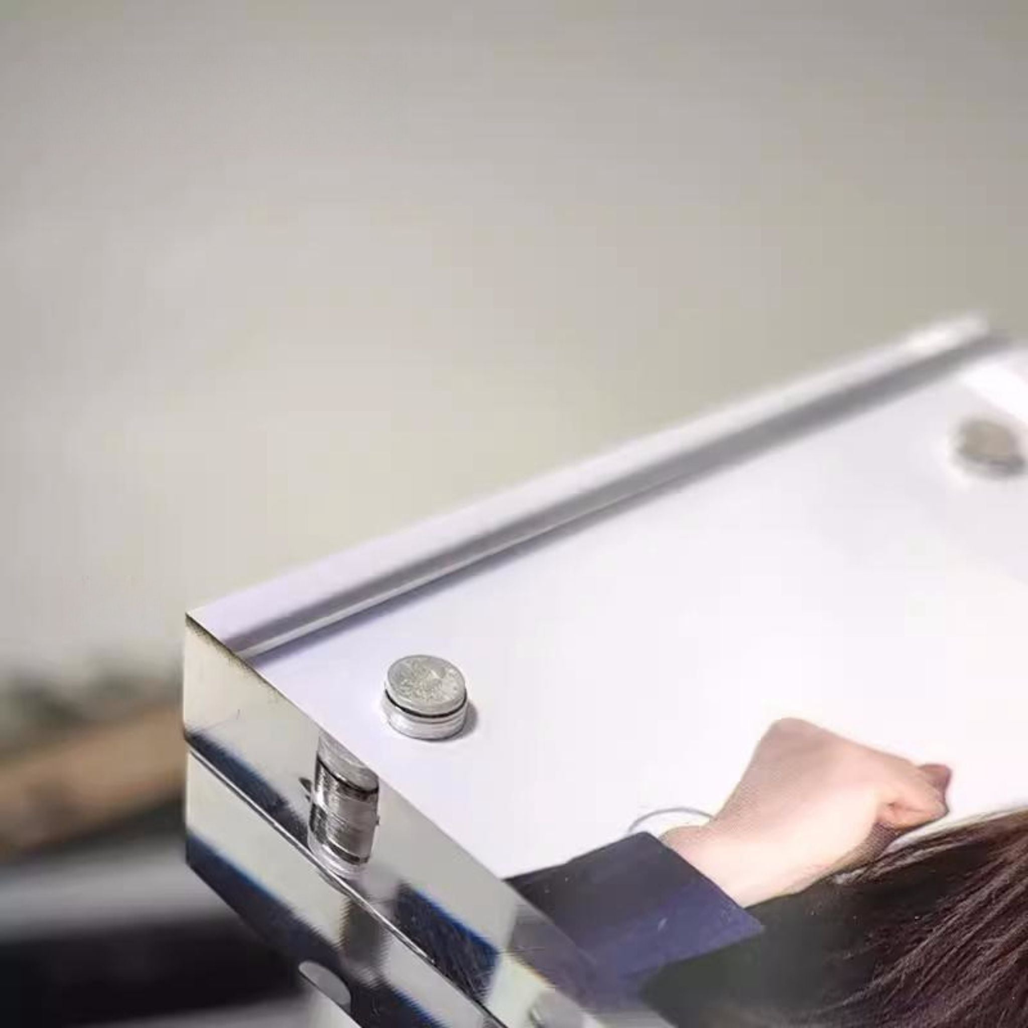 Magnetic Acrylic Picture Frame – Straight Corner | 8mm Thick Clear Display | Premium Double-Sided Photo Holder