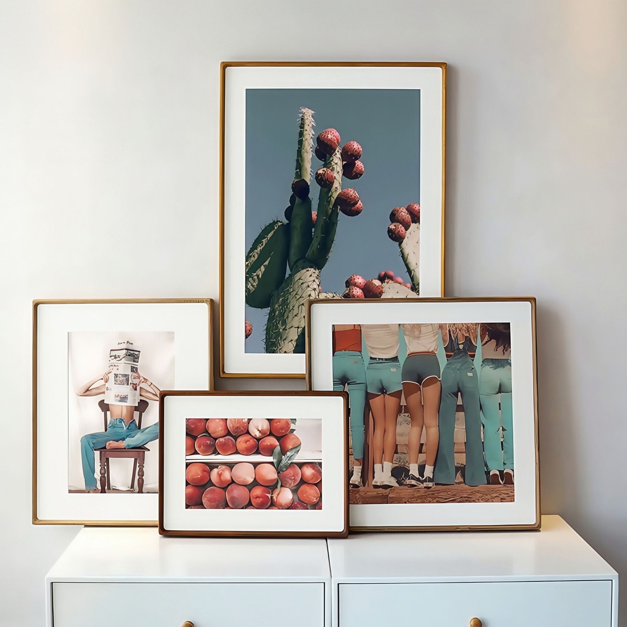 Custom Solid Wood Picture Frame in Any Size – Handmade White Ash, Teak, or Black Walnut Standard or Floating Frame