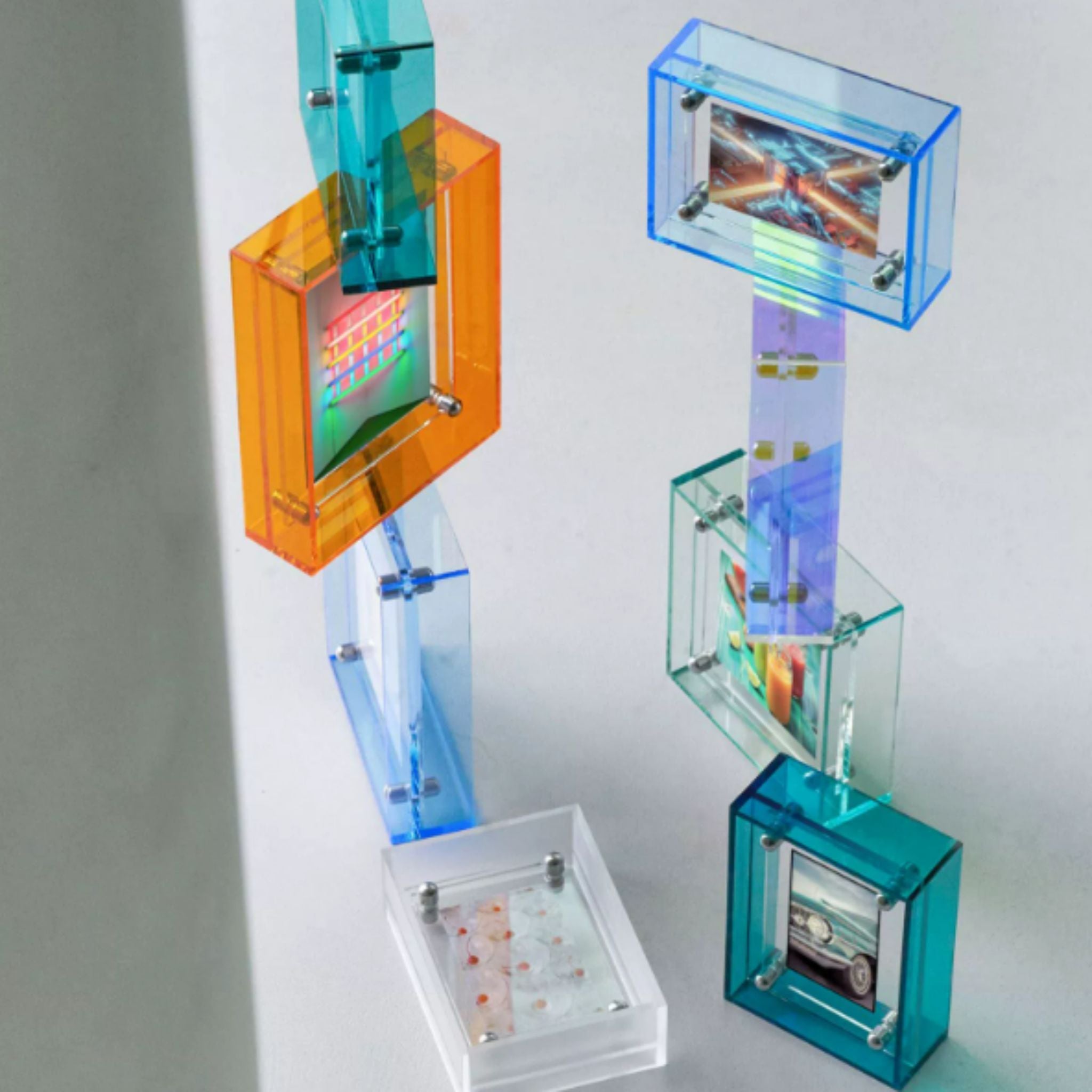 Mini Pop Series Acrylic Picture Frame – Mint | Thin Transparent Design | Fresh Mini Display Frame