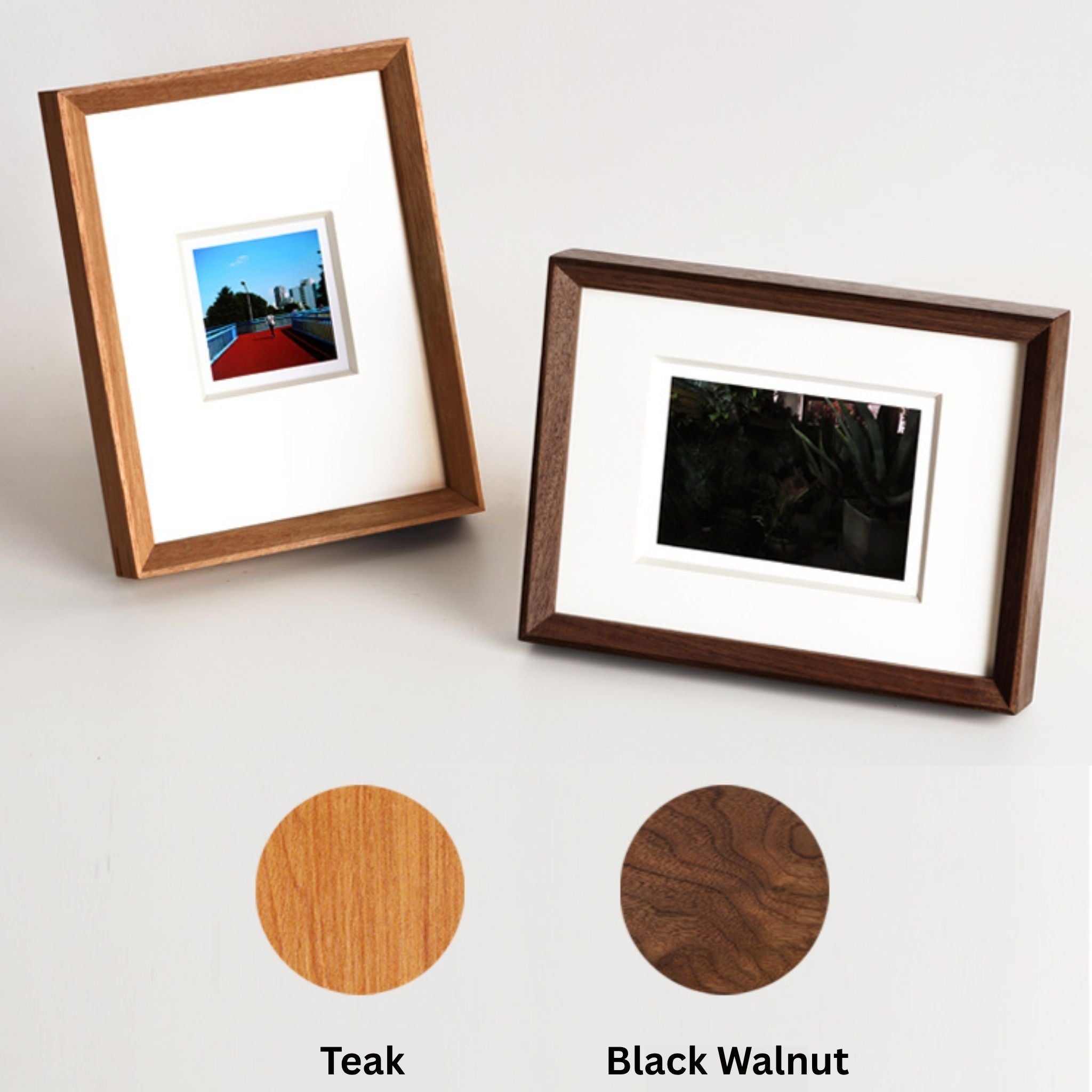 Tenon Beveled Series Solid Wood Picture Frame – Black Walnut | Beveled Edge Small Tabletop Display | Artisan Wood Frame