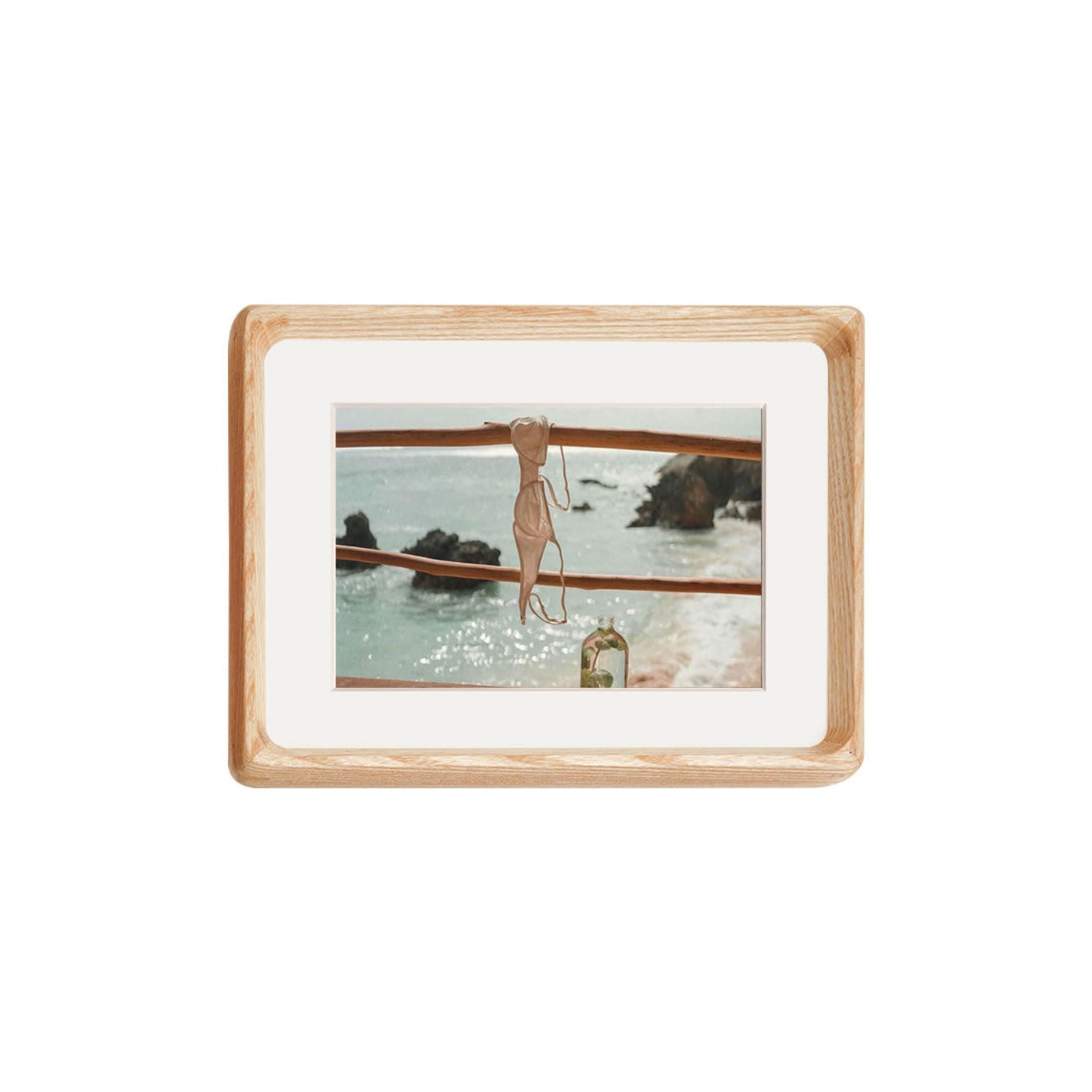 Custom Solid Wood Picture Frame in Any Size – Handmade White Ash, Teak, or Black Walnut Standard or Floating Frame