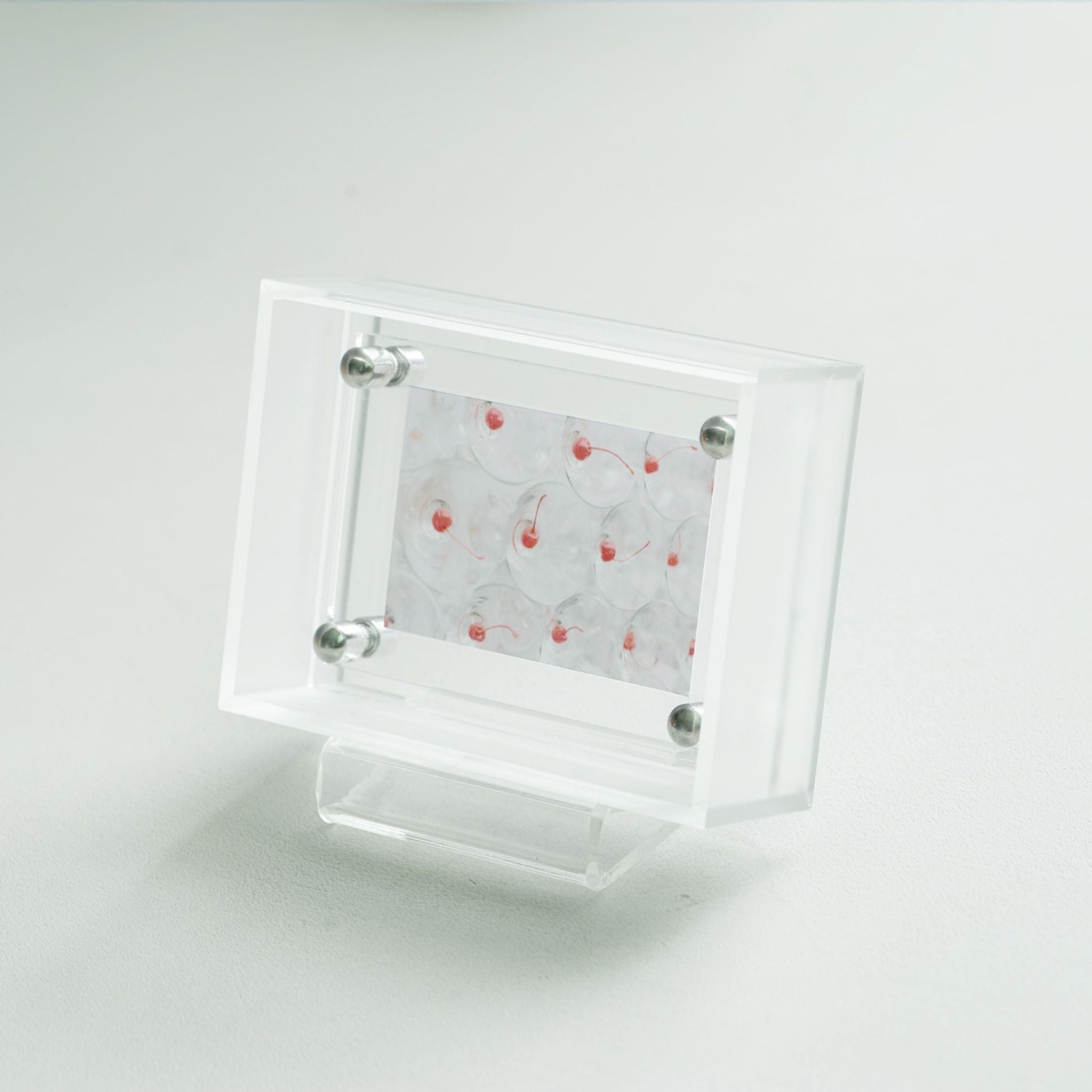 Mini Pop Series Acrylic Picture Frame – Coconut | Thin Transparent Design | Minimal Mini Display Frame