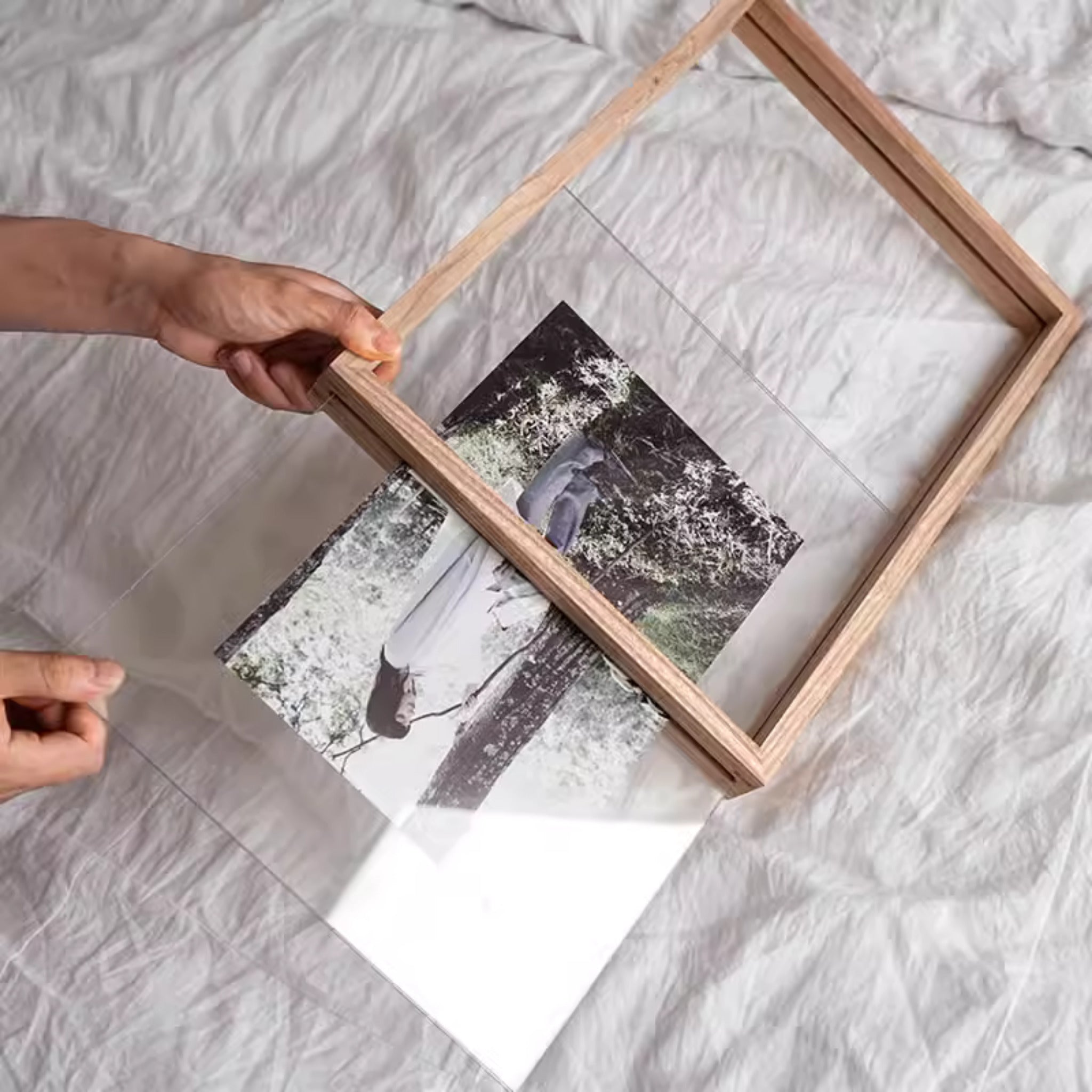 Tenon Series Large Transparent Display Frame - Various | Straight-Angle Mortise Joint Picture Frame