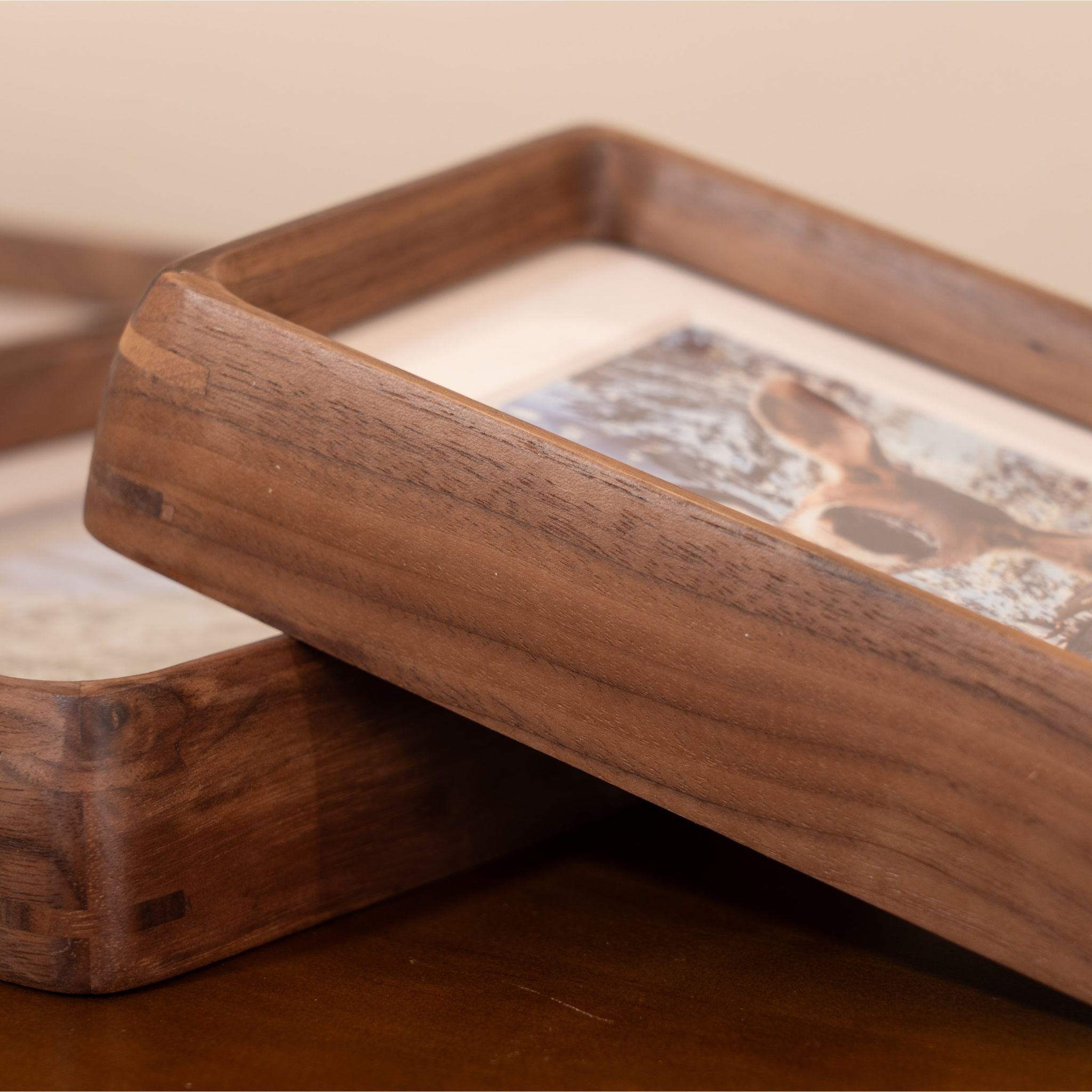 Tenon Series Mini Picture Frame – Black Walnut | Mortise & Tenon Solid Wood