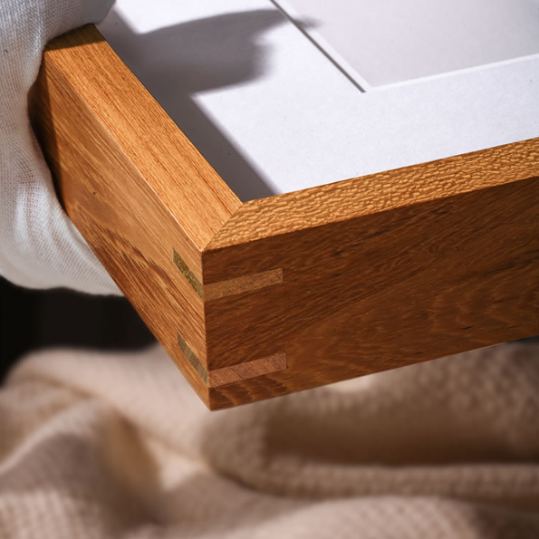 Tenon Series Small Solid Wood Picture Frame – Various | Straight Angle Tabletop Display | Minimalist Keepsake Frame