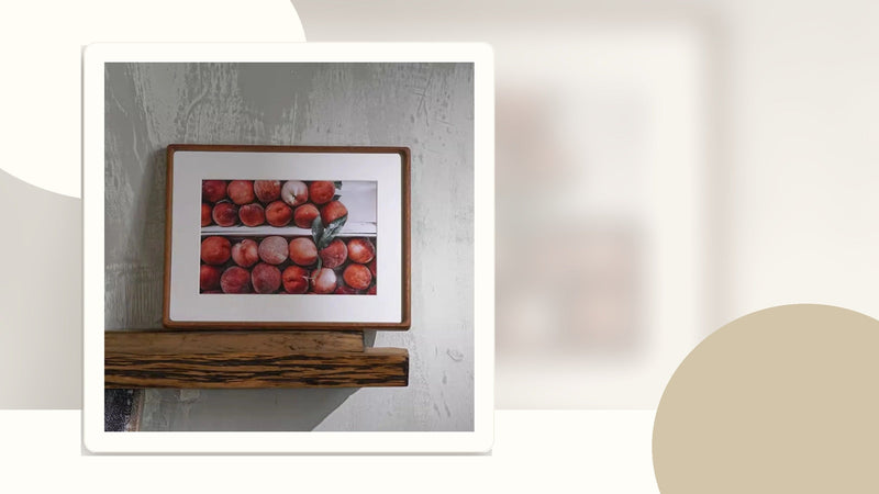 Teak solid wood photo frame styled as a thoughtful wedding anniversary and housewarming gift