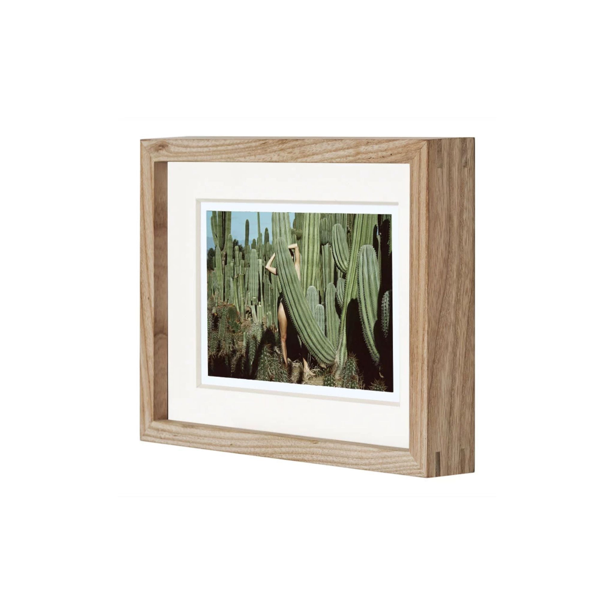 Custom Solid Wood Picture Frame in Any Size – Handmade White Ash, Teak, or Black Walnut Standard or Floating Frame