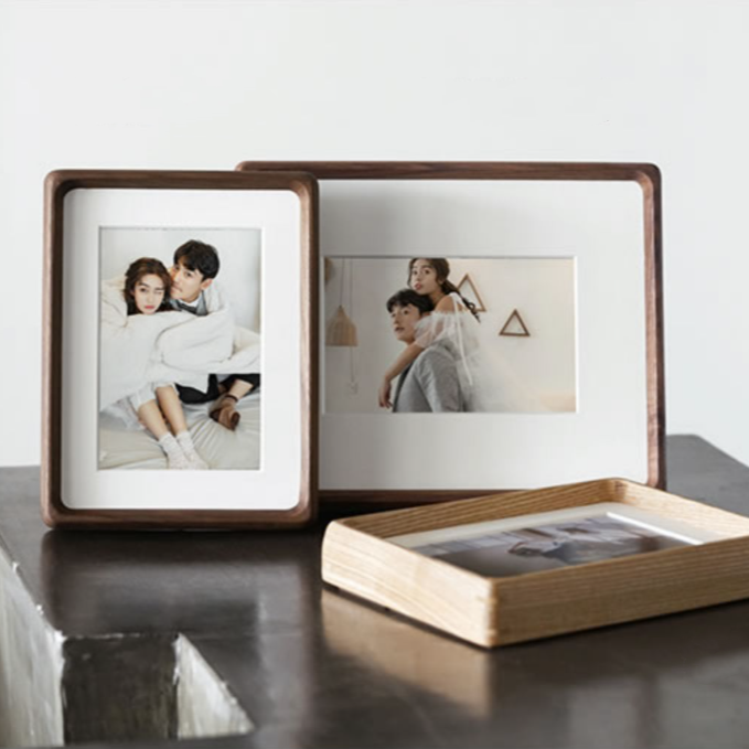 Tenon Series Small Picture Frame – Teak | Mortise & Tenon Tabletop Solid Wood Frame