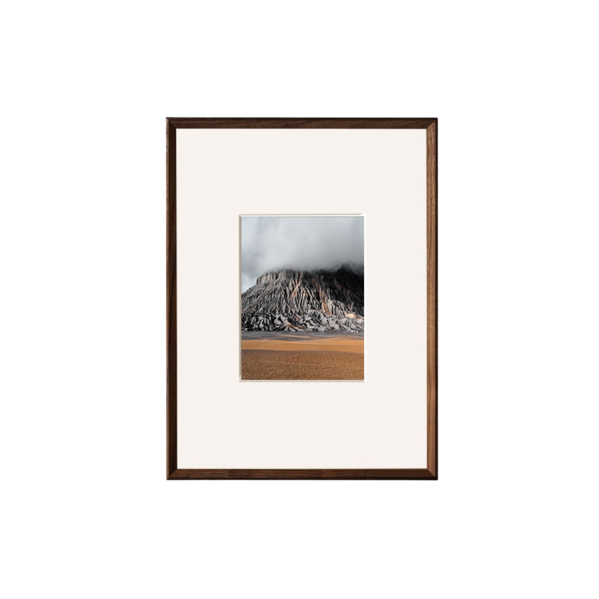Tenon Series Large Solid Wood Picture Frame – Black Walnut | Beveled Edge Wall Hanging Display | Handcrafted Minimalist Frame