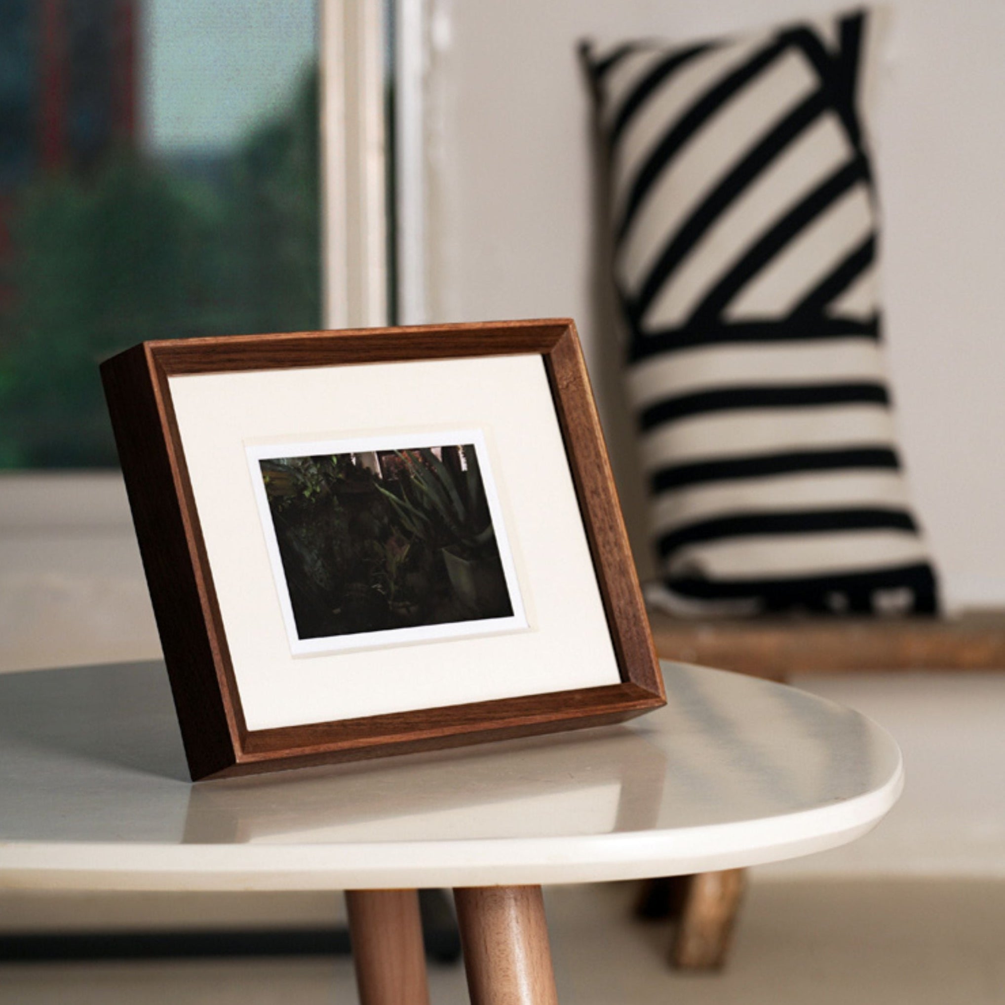 Tenon Beveled Series Solid Wood Picture Frame – Black Walnut | Beveled Edge Small Tabletop Display | Artisan Wood Frame