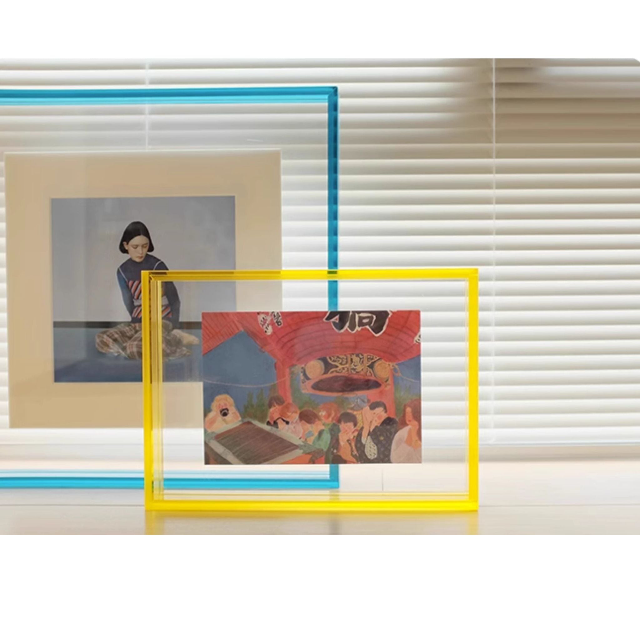 Large Lemon Yellow Acrylic Frame | LaViePhotoPlus