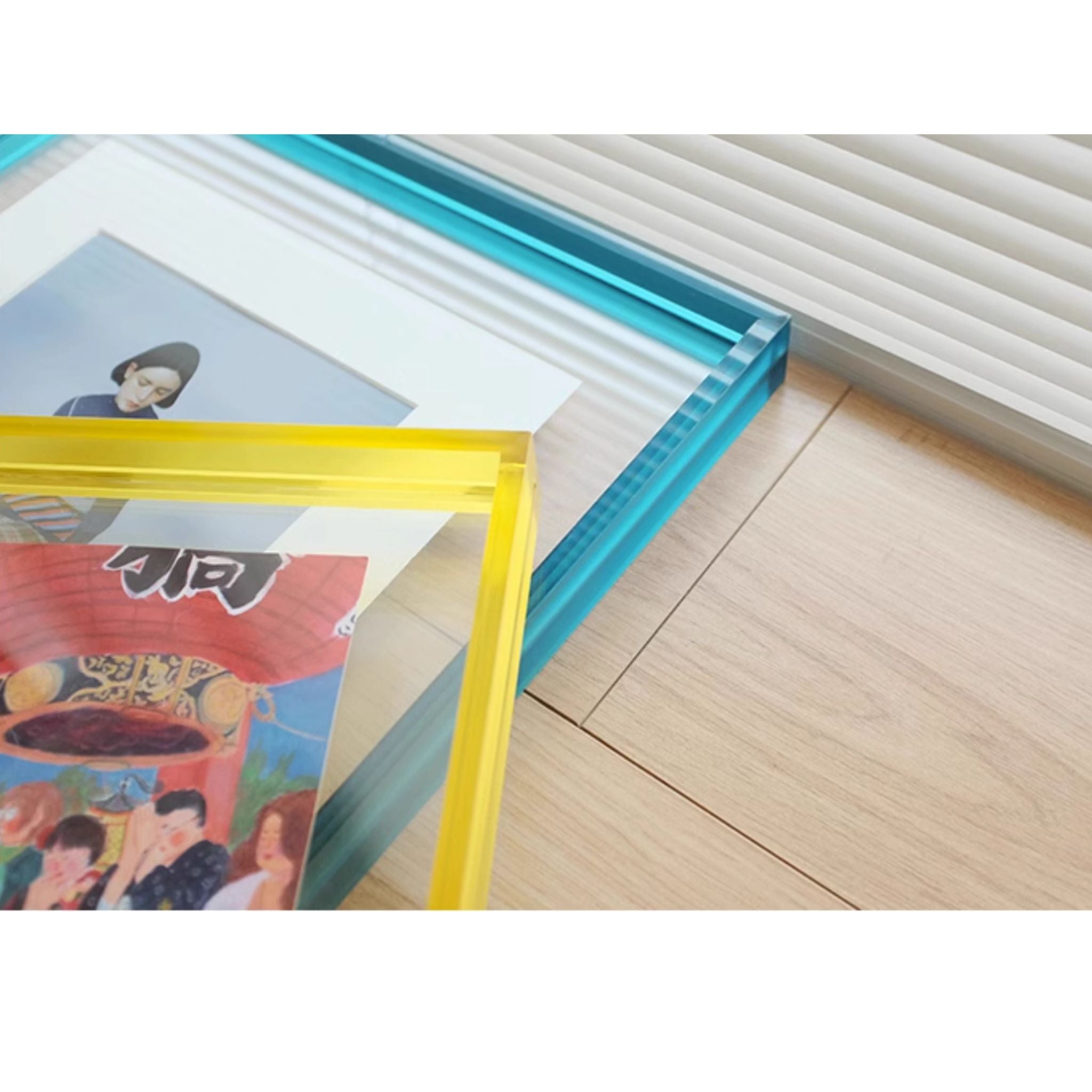 Large Lemon Yellow Acrylic Frame | LaViePhotoPlus