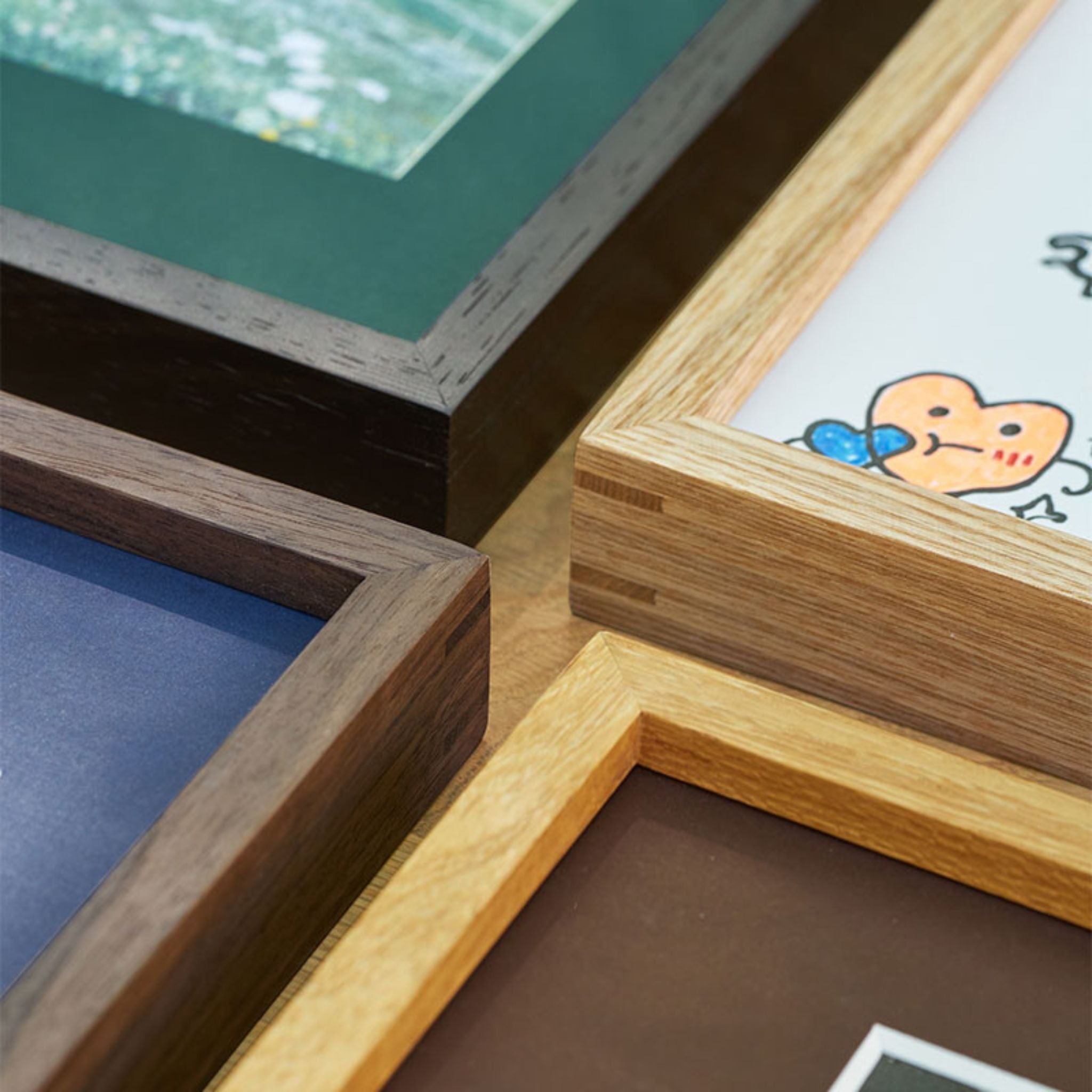 Tenon Series Small Solid Wood Picture Frame – Teak | Straight Angle Tabletop Display | Minimalist Keepsake Frame