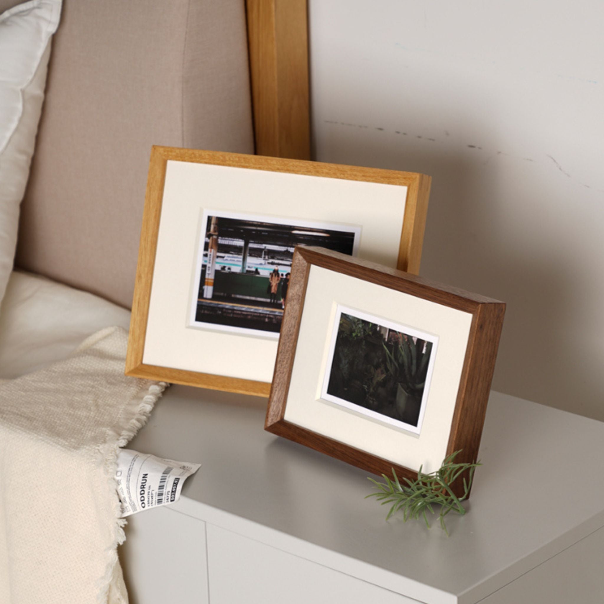 Tenon Beveled Series Solid Wood Picture Frame – Teak | Beveled Edge Small Tabletop Display | Artisan Wood Frame