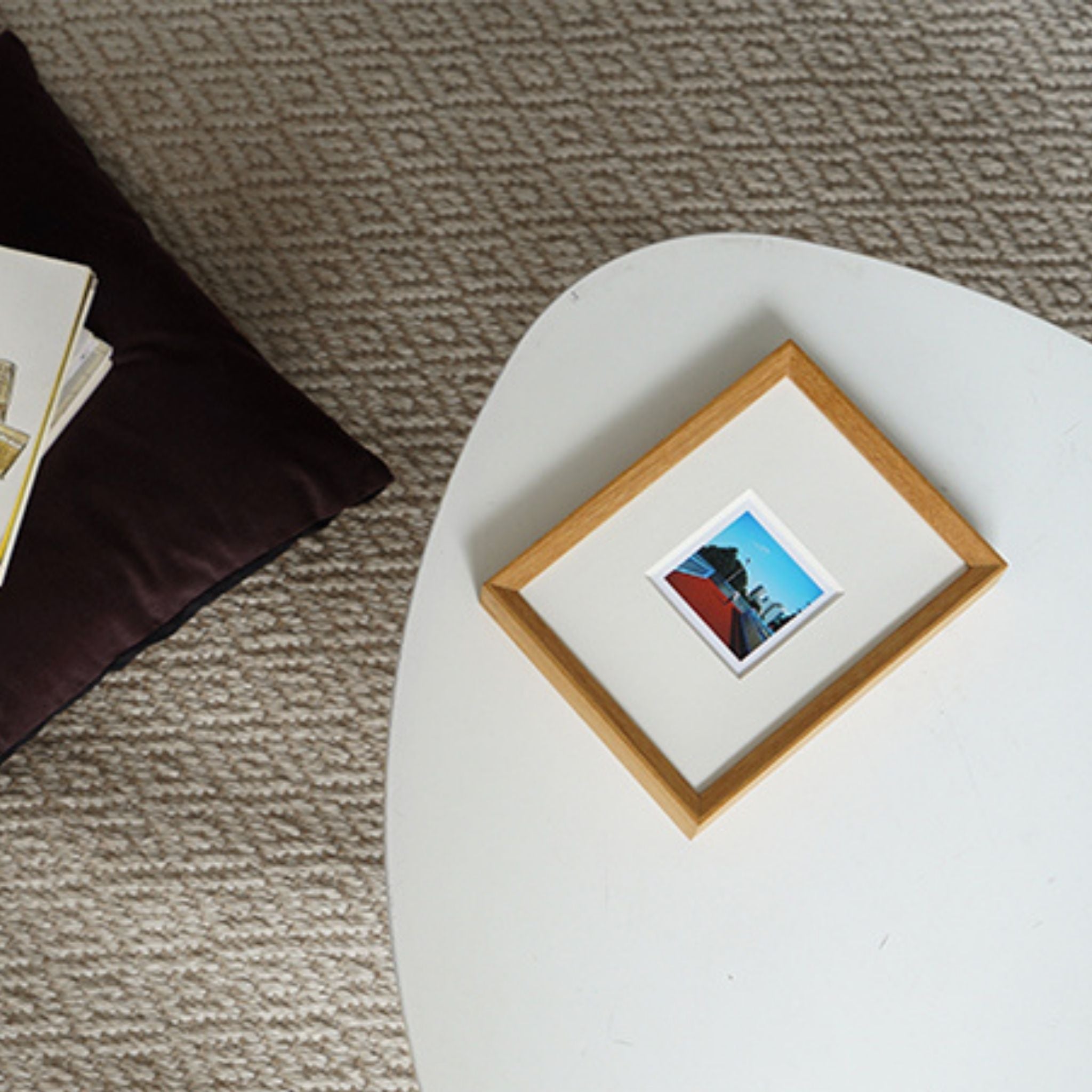 Tenon Beveled Series Solid Wood Picture Frame – Teak | Beveled Edge Small Tabletop Display | Artisan Wood Frame