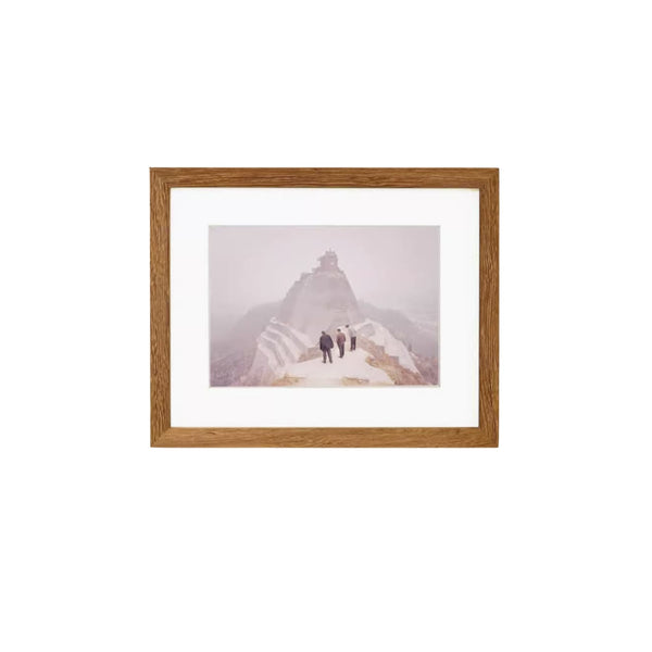 Tenon Series Small Solid Wood Picture Frame – Teak | Straight Angle Tabletop Display | Minimalist Keepsake Frame