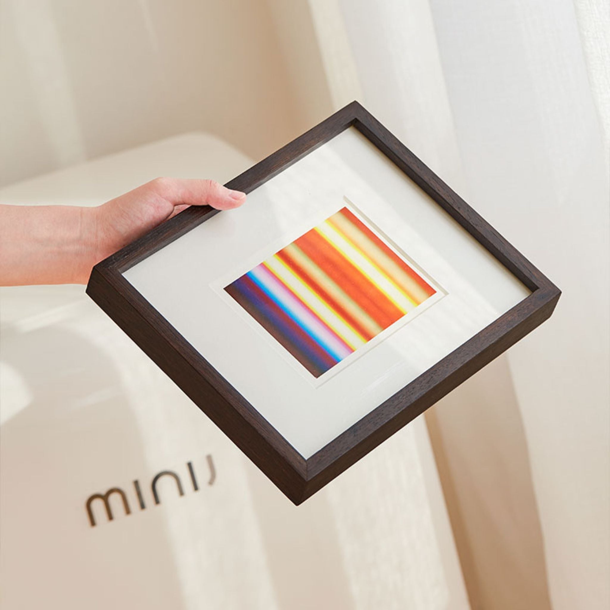 Tenon Series Small Solid Wood Picture Frame – Wenge | Straight Angle Tabletop Display | Minimalist Keepsake Frame