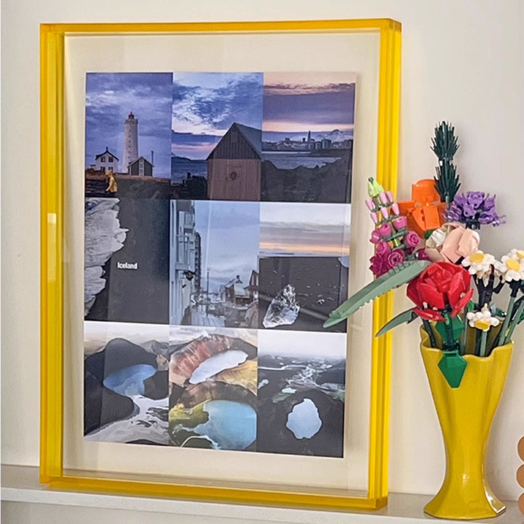 NeonEdge™ – Lemon Gleam | Large Neon Acrylic Picture Frame