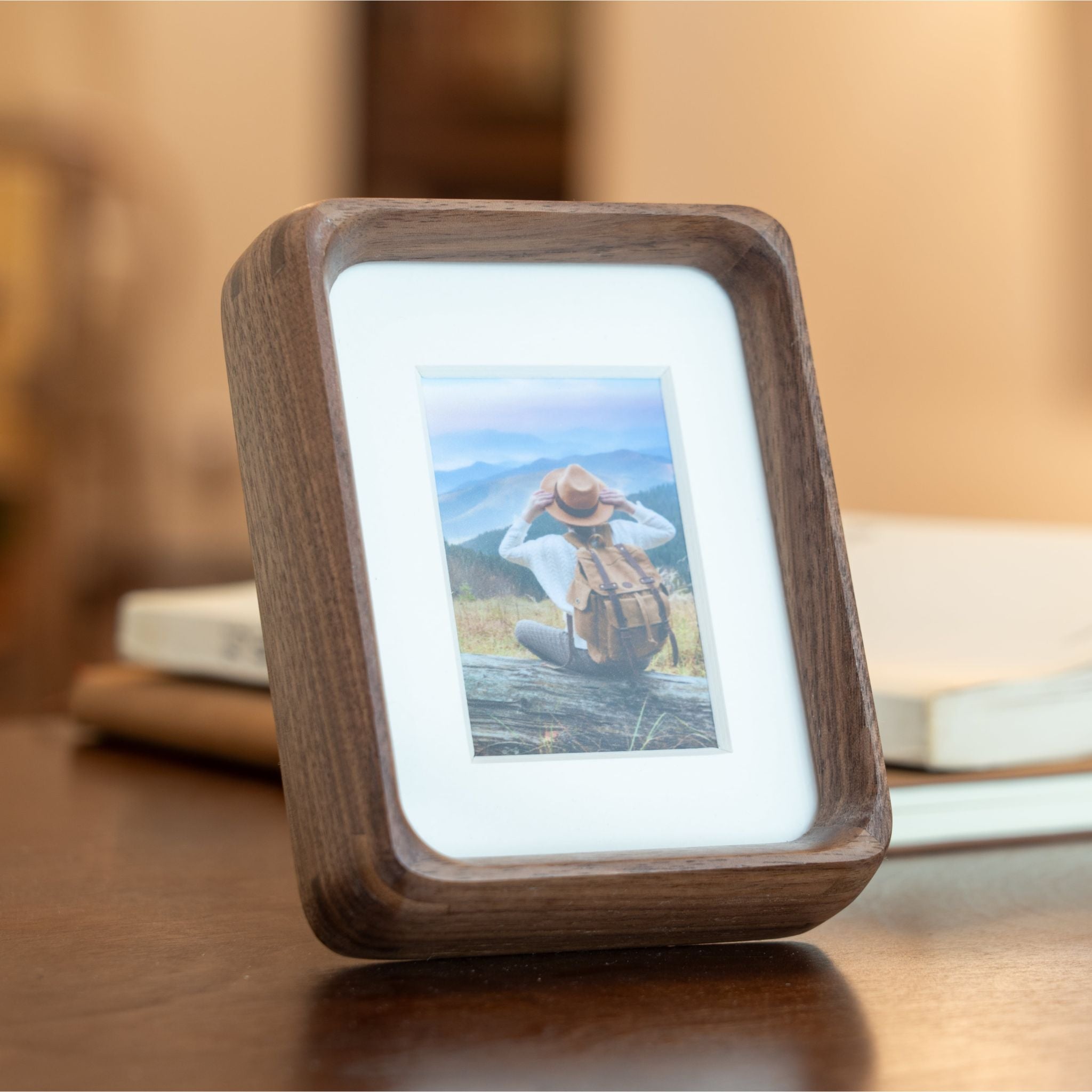 Tenon Series Mini Picture Frame – Black Walnut | Mortise & Tenon Solid Wood