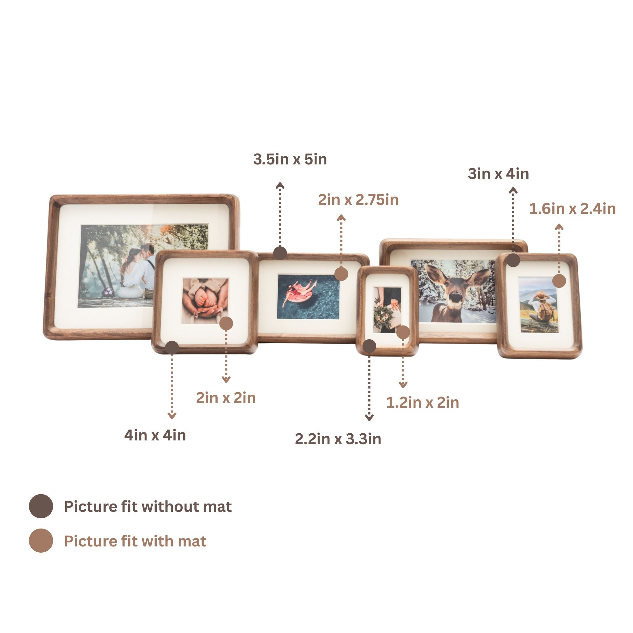 Tenon Series Mini Picture Frame – Black Walnut | Mortise & Tenon Solid Wood