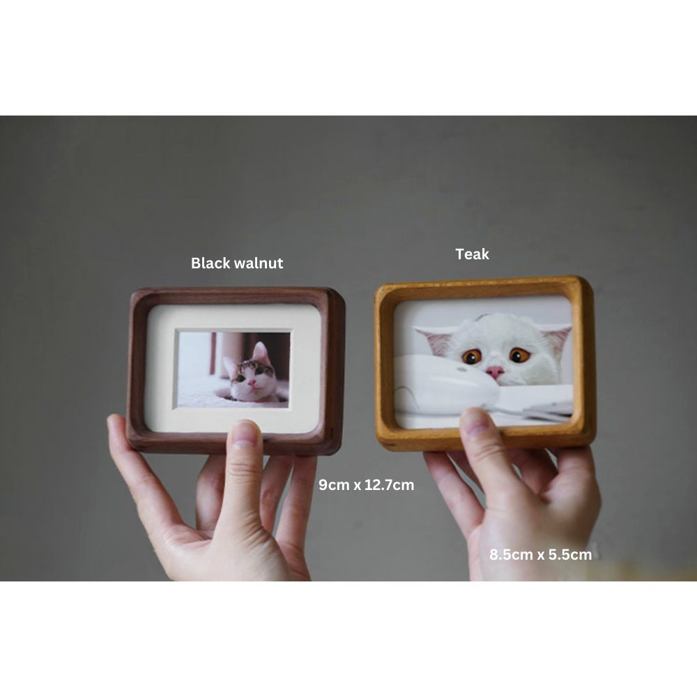 Handcrafted La Vie Wood Frames: Teak & Black Walnut | Versatile Photo Sizes | Ideal for Portraits, Polaroid   Gifts | Free Print Offer