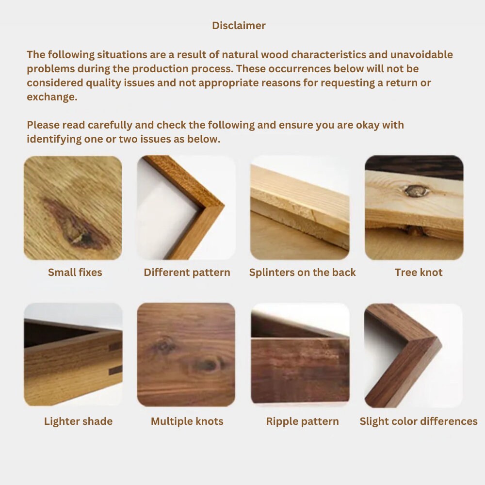 8x10 | 6x8 | 4x6 | Wood Photo Frame /Personalized Gifts/Teak/Black Walnut/Ash wood/Merbau /