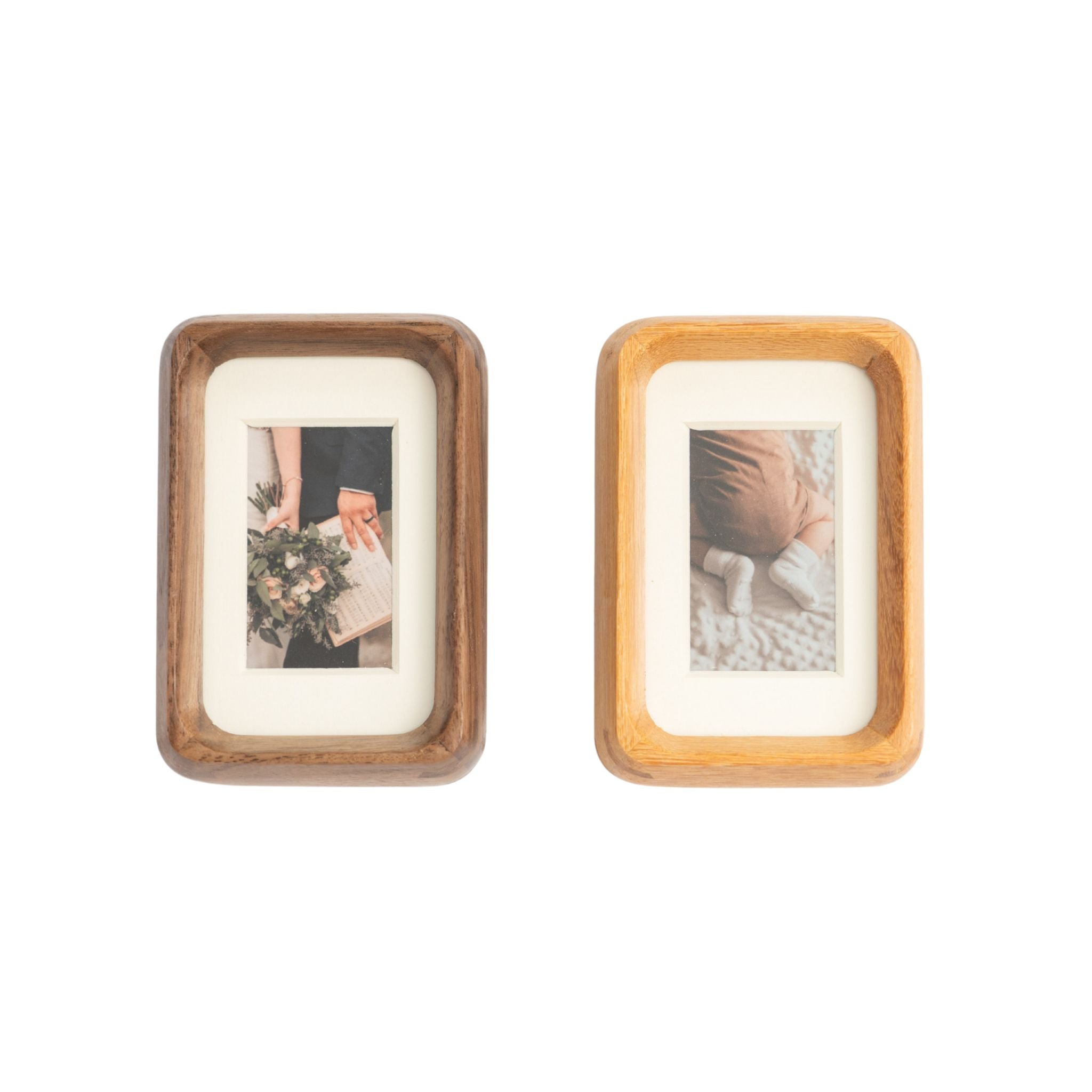 ネフ　フォトフレーム cuneus mini Tenon Mini Teak Picture Frame | LaViePhotoPlus