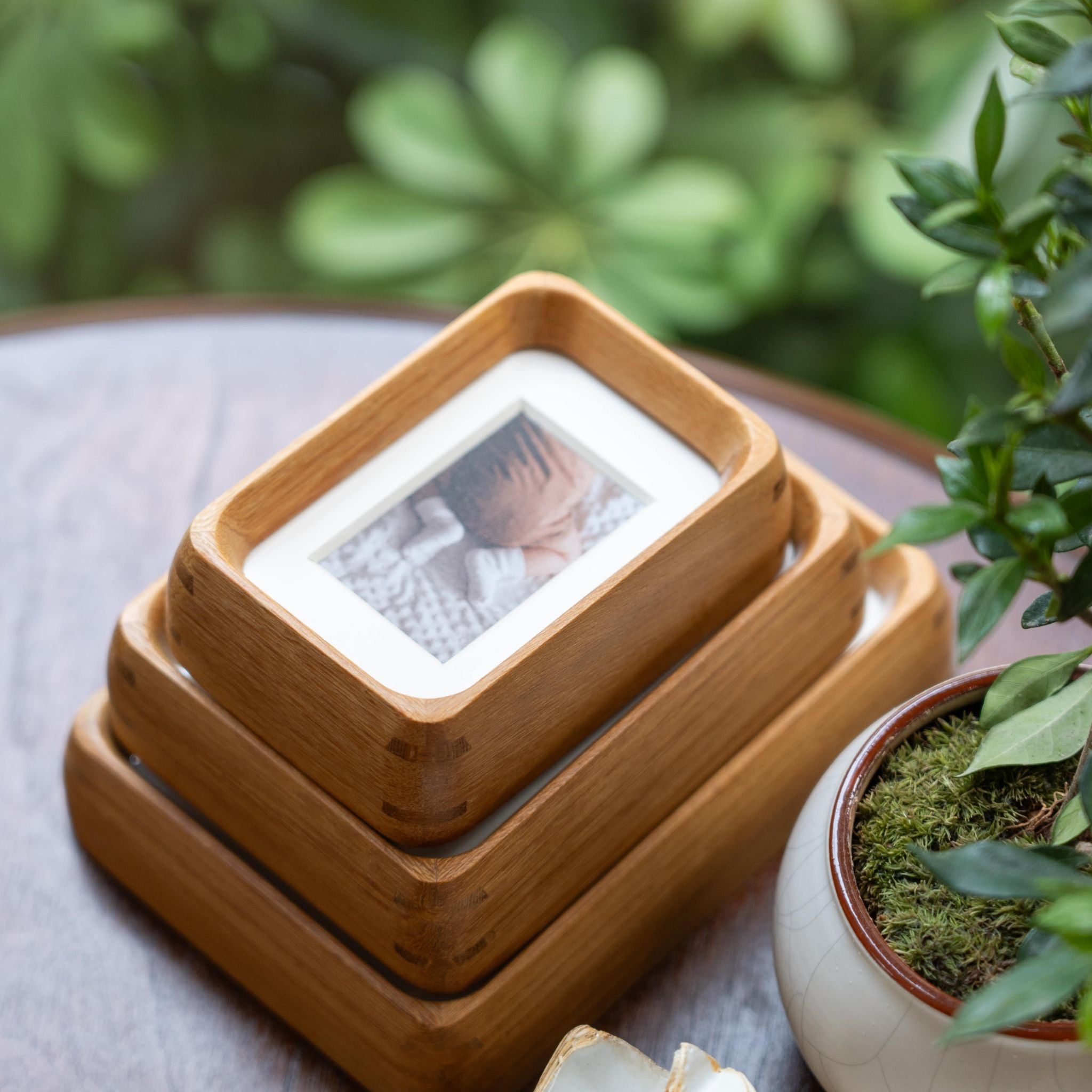Tenon Series Mini Picture Frame – Teak | Mortise & Tenon Solid Wood